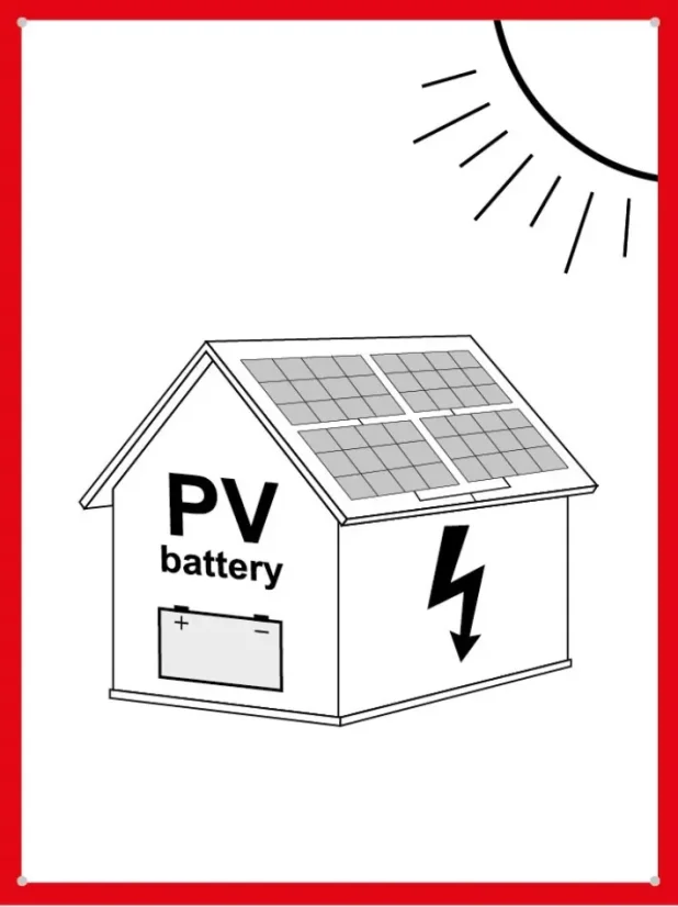 Samolepka PV s batériou