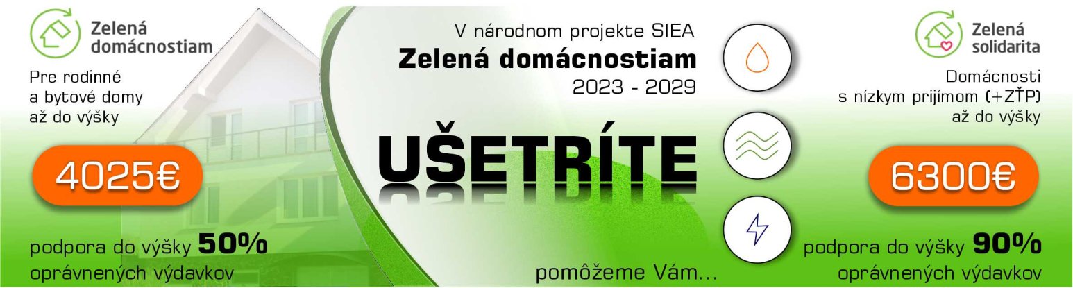 Banner zelená domácnostiam - solidarita