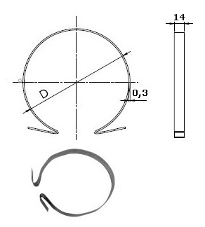 Pásik k univerzálnej svorke potrubnej A2 1m
