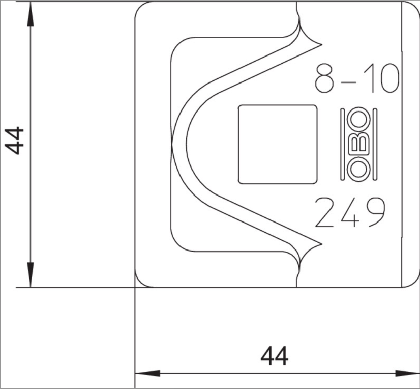OBO BETTERMANN Rýchlospojka, vrchný diel Rd 8–10 mm