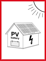 Samolepka PV s batériou