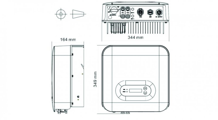 On-grid FV striedač ZCS Azzurro 1PH 3680TLM-V3 + limiter