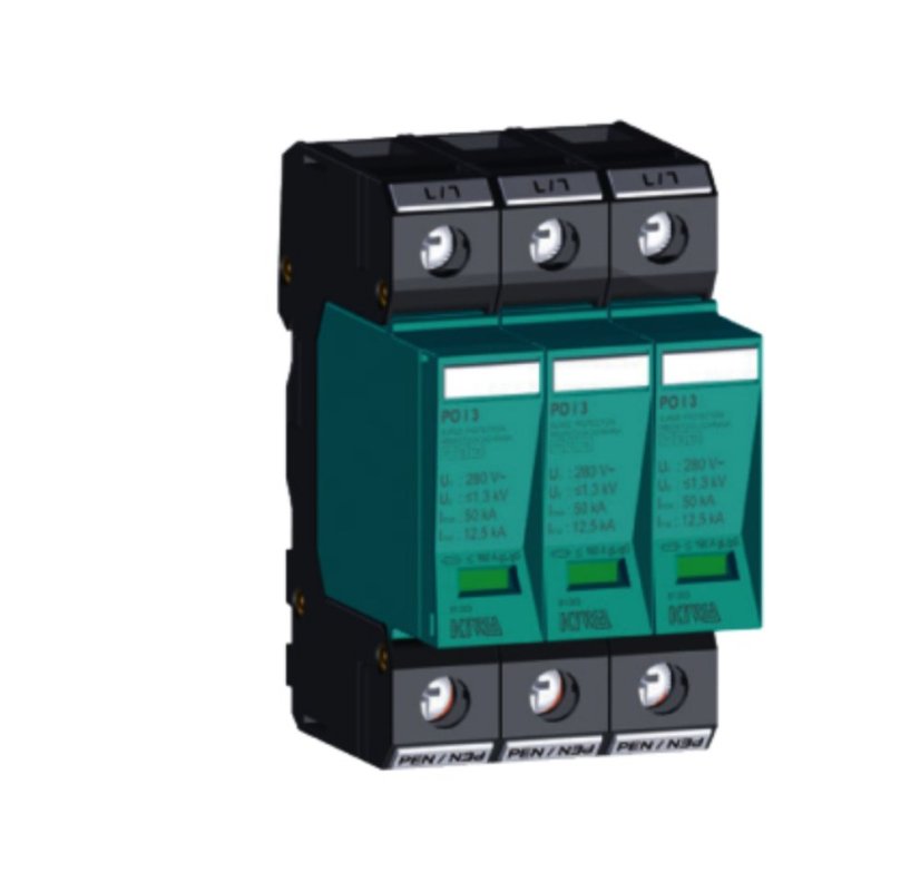 Zvodič prepätia AC - Kiwa PO I 3 280V/12,5kA (Typ 1+2+3)