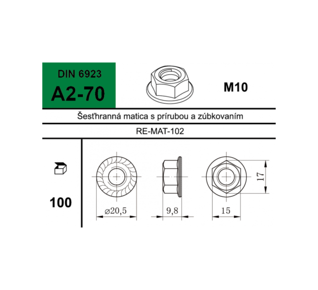 Matica M10 s límcom (nerez A2)