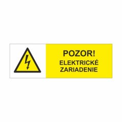 Samolepka - "Pozor! elektrické zariadenie" 105 × 35 mm
