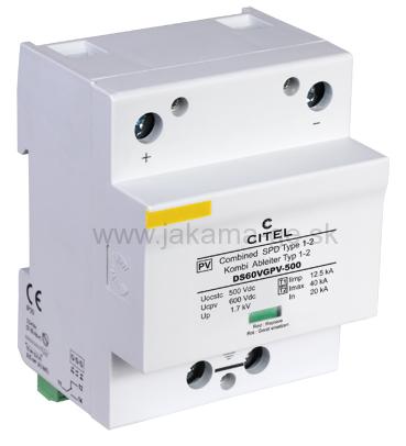 Zvodič prepätia - Citel DS60VGPV-500 DC (Typ 1+2)