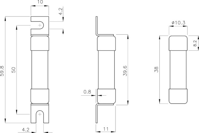 Poistka CH10 PV 10x38 - 10A gPV (1000VDC)