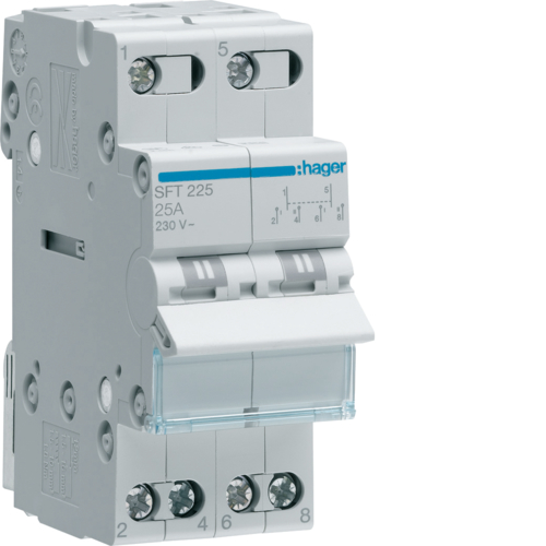 Hager prepínač siete SFT 225 2pol 25A Hager prepínač siete SFT 225 2pol 25A