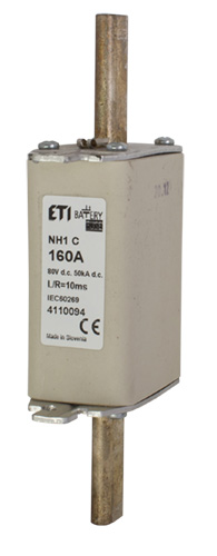 Batériová poistka NH M1C bat 100A/80V DC
