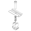 K2 DomeClamp Middle Clamp 30-50 mm - čierny elox