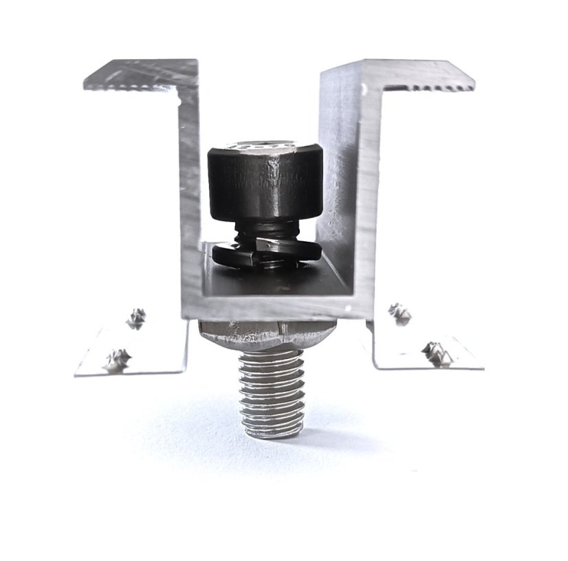 AL Príchytka stredová ELOX s uzemňovacou podložkou (JH set B) 30mm