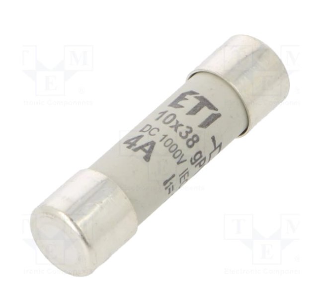 Poistka CH10 PV 10x38 - 4A gPV (1000VDC)